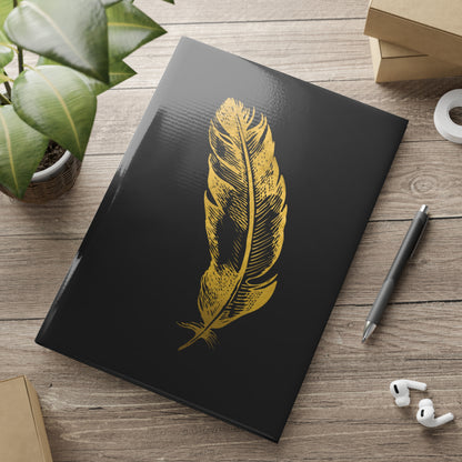 Gold Feather Hardcover Journal