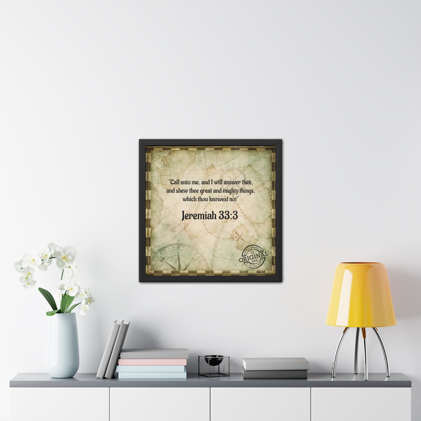 Jeremiah 33:3 Framed Poster — Inspirational Scripture Wall Art