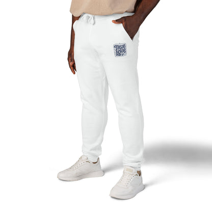 Embroidered 'True Love' Fleece Sweatpants