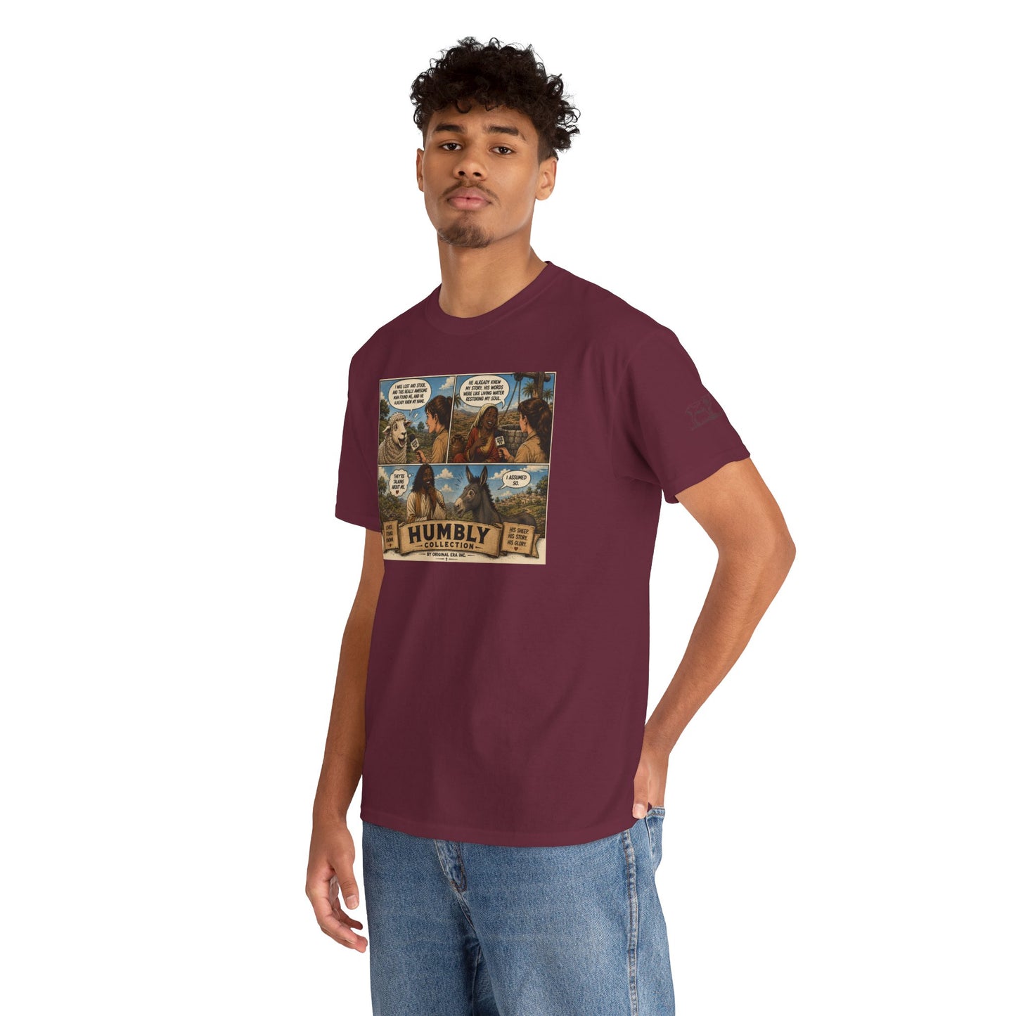 Humbly Comic Interview Panel Tee — Humbly Graphic T-Shirt