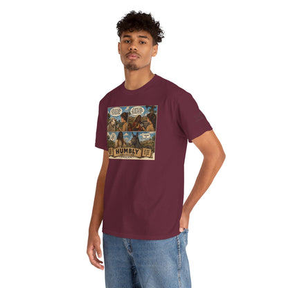 Humbly Comic Interview Panel Tee — Humbly Graphic T-Shirt