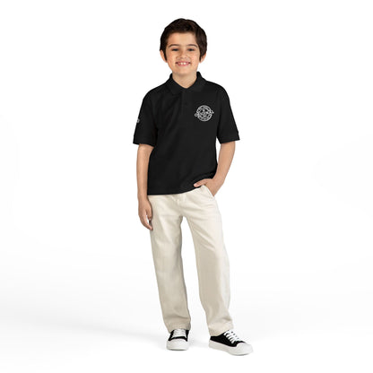 Youth Polo Shirt with 'Original' Vintage Stamp Logo — Kids School Uniform / Casual