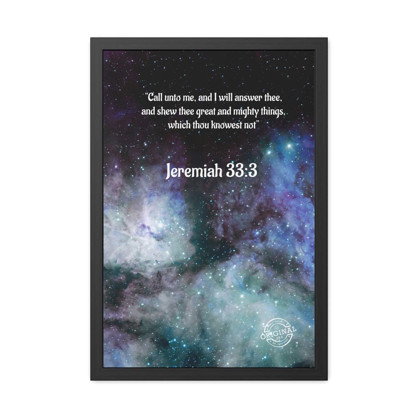 Jeremiah 33:3 Framed Poster — Inspirational Scripture Wall Art