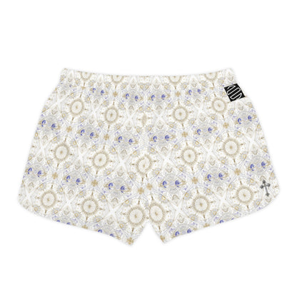 Boho Floral Lace Print Women's Casual Shorts — Lightweight Lounge Shorts
