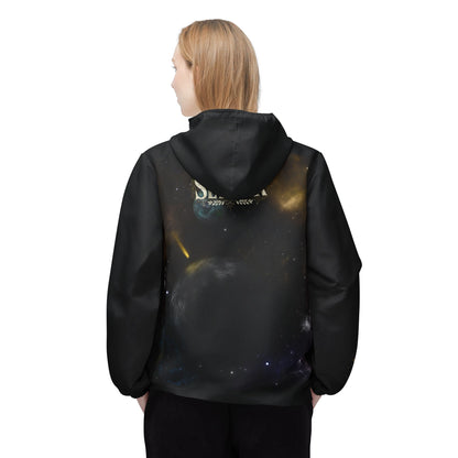 Seeker Space Windbreaker Jacket — Cosmic Galaxy Hooded Zip-Up