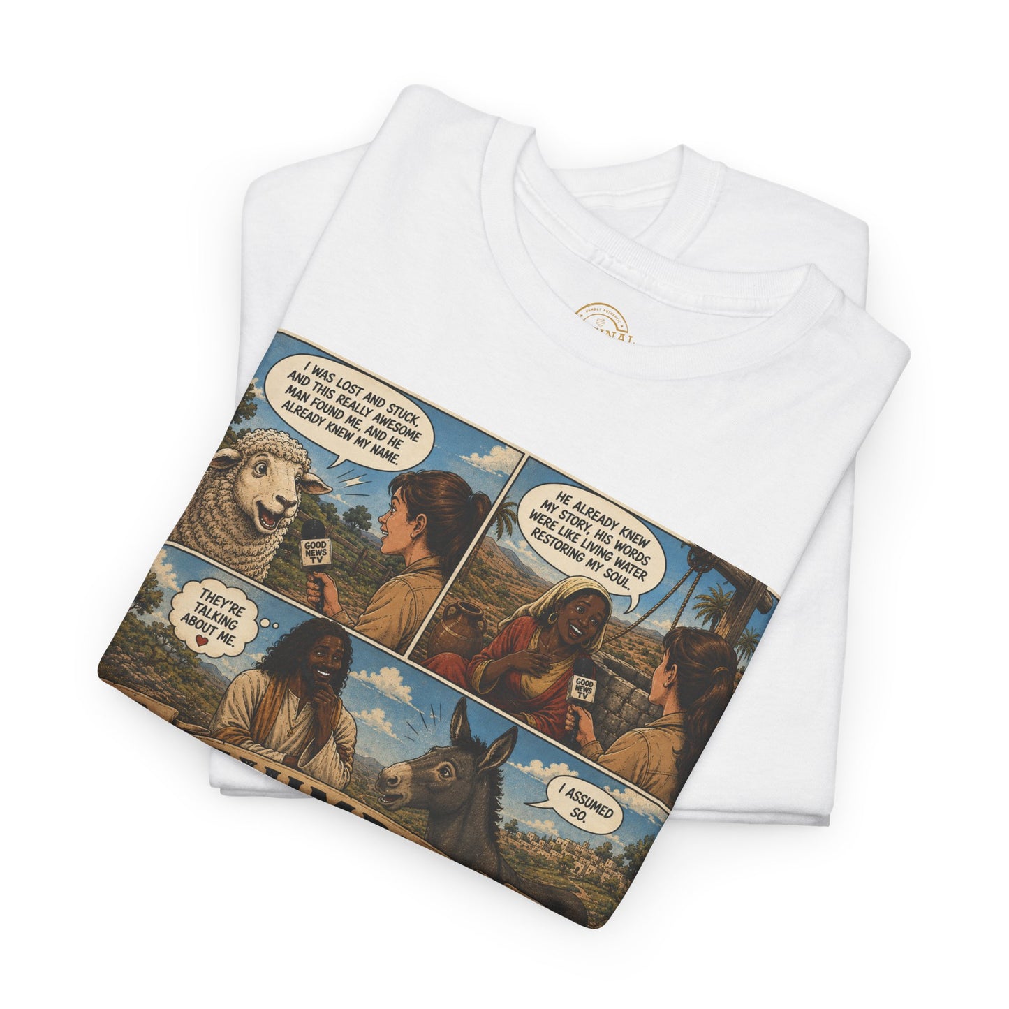 Humbly Comic Interview Panel Tee — Humbly Graphic T-Shirt