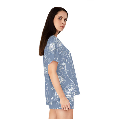 Zodiac Stars Women's Short Pajama Set — Astrology 'Sweet Dreams' Sleepwear