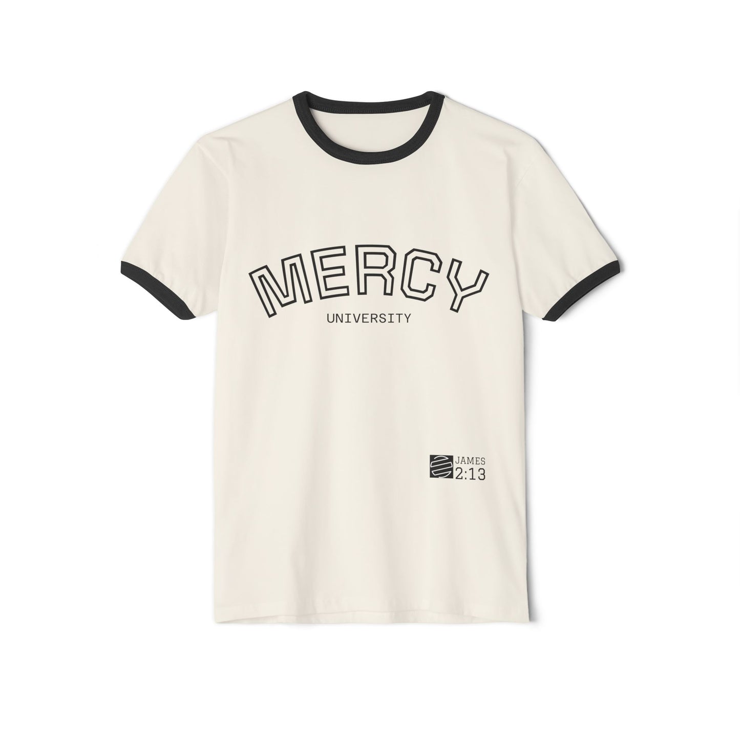 Mercy University Ringer T‑Shirt — Vintage "Original Era" Collegiate Tee