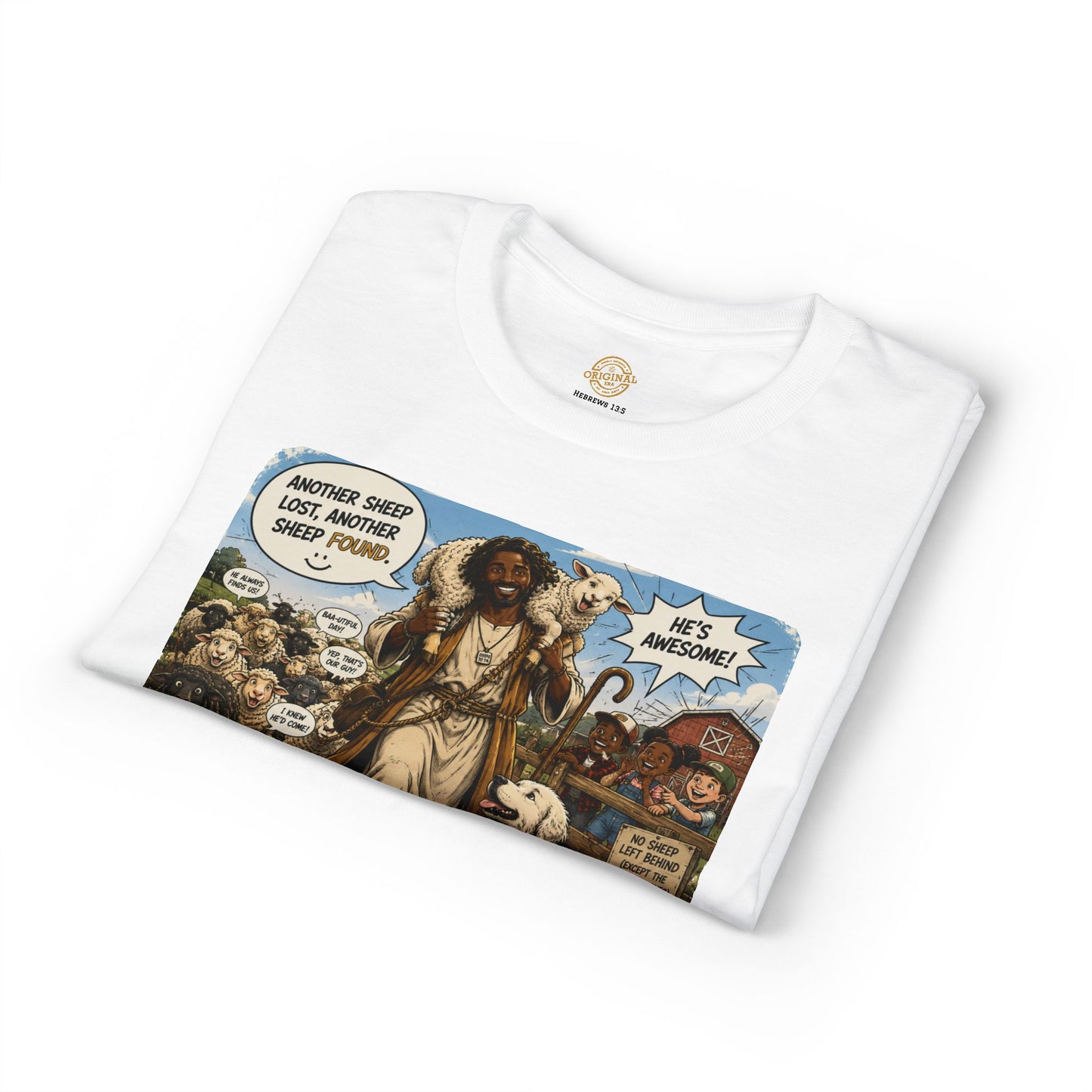 Lost & Found Sheep Graphic T-Shirt — “God Has My Back” Humble Collection