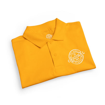 Youth Polo Shirt with 'Original' Vintage Stamp Logo — Kids School Uniform / Casual
