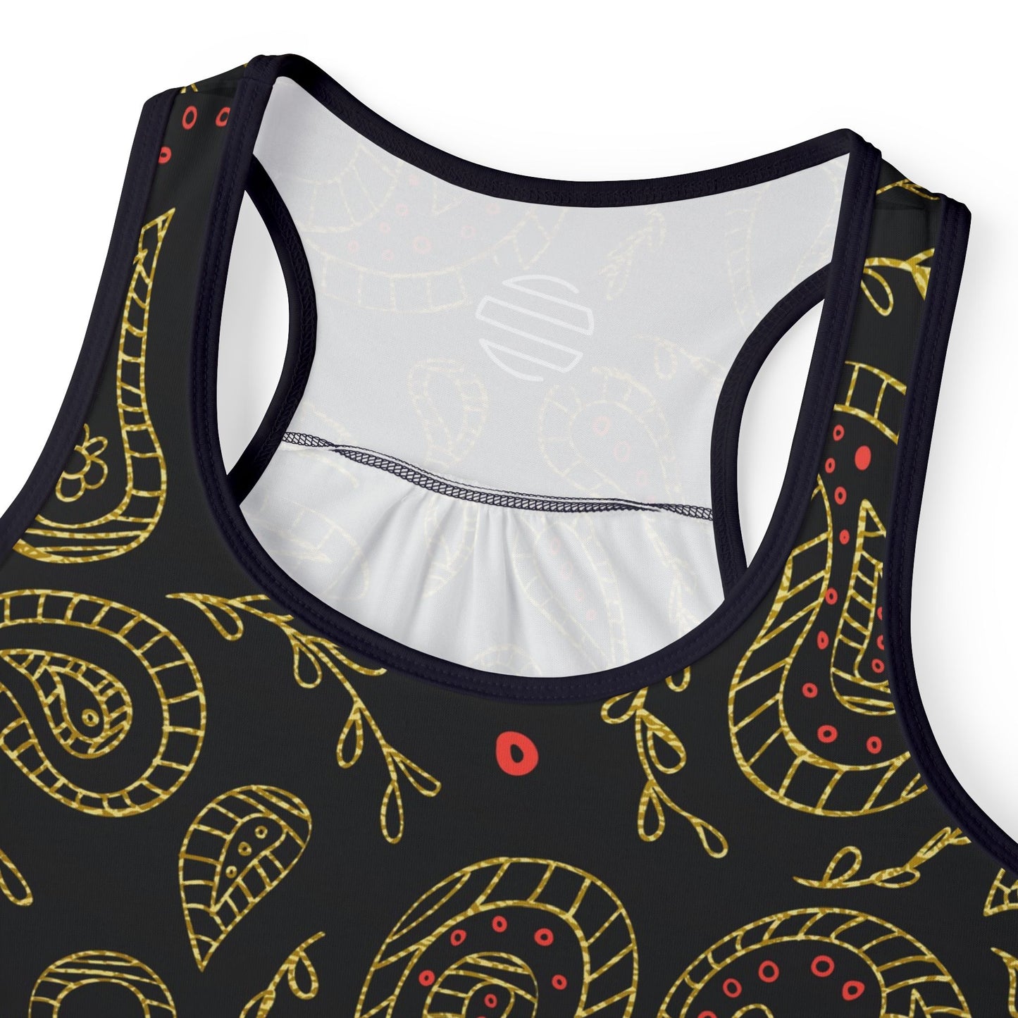 Women's Boho Black & Gold Tank Top