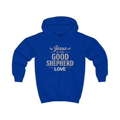 Kids Hoodie — “Jesus is the Good Shepherd” Christian Children’s Hoodie (Love Design)