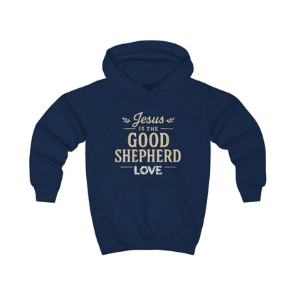 Kids Hoodie — “Jesus is the Good Shepherd” Christian Children’s Hoodie (Love Design)