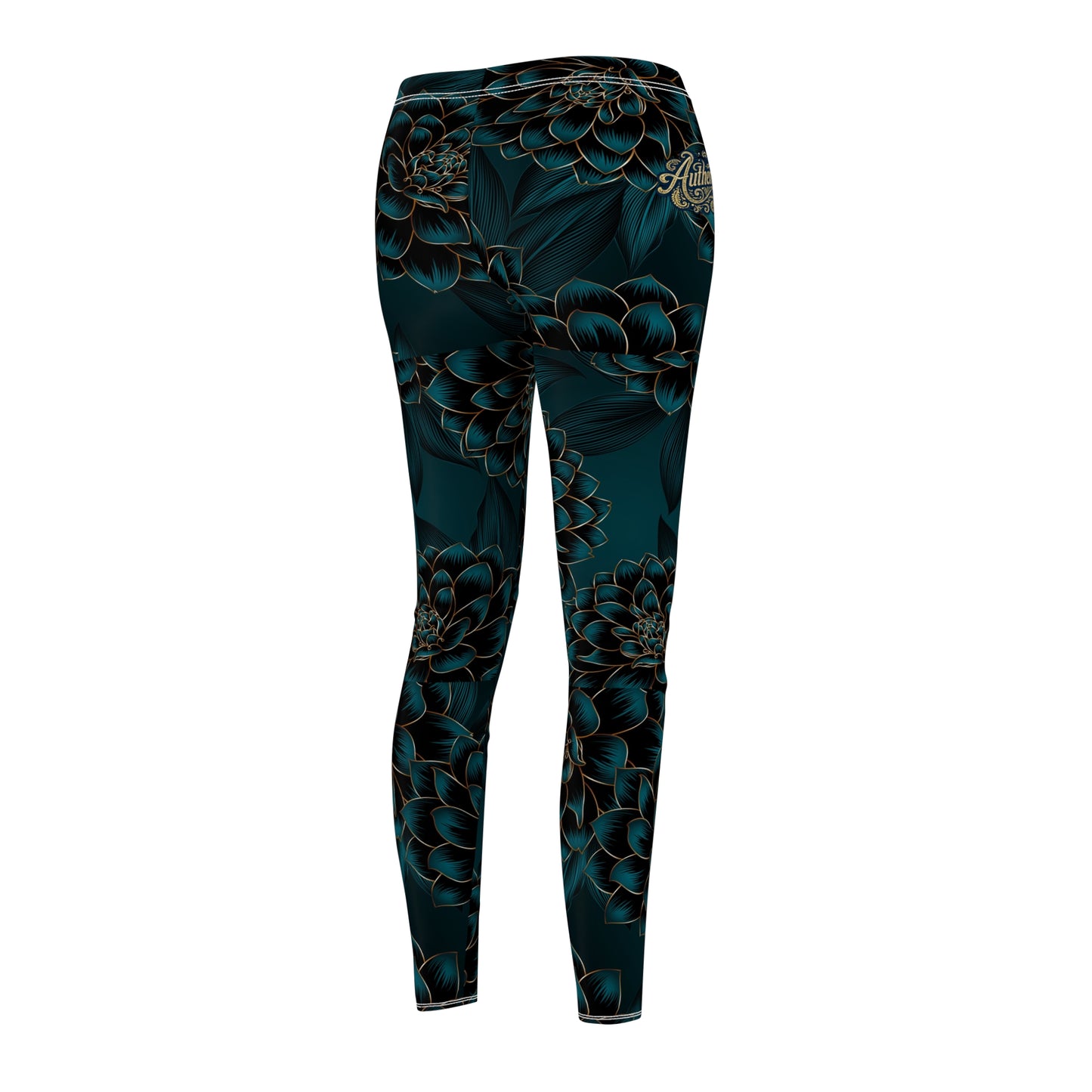 Women's Floral Midnight Teal Leggings