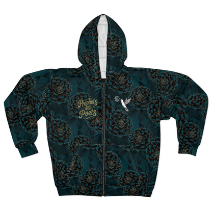 Psalm 45:1 Hummingbird Botanical Zip Hoodie