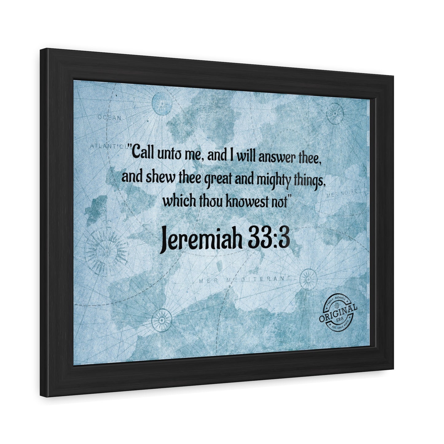 Jeremiah 33:3 Framed Poster — Inspirational Scripture Wall Art