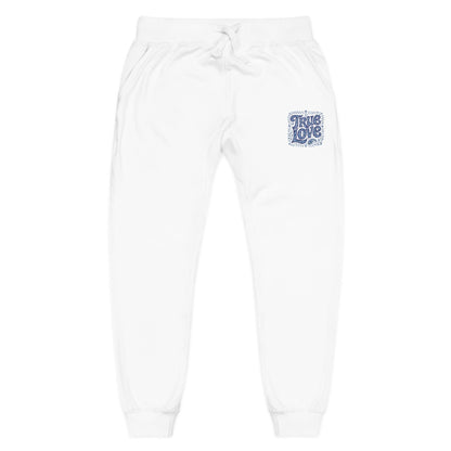 Embroidered 'True Love' Fleece Sweatpants