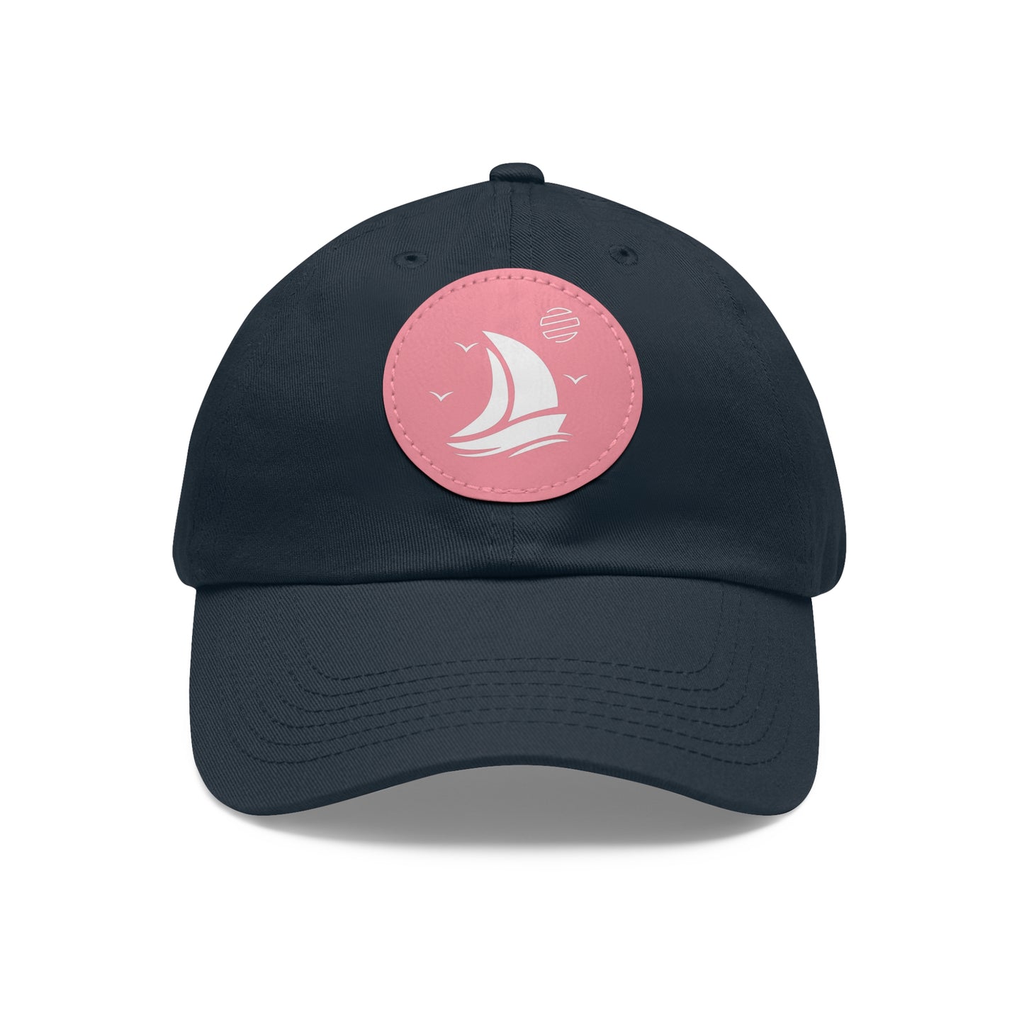 Set For Sail Leather Patch Dad Hat — Nautical Baseball Cap