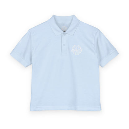 Youth Polo Shirt with 'Original' Vintage Stamp Logo — Kids School Uniform / Casual