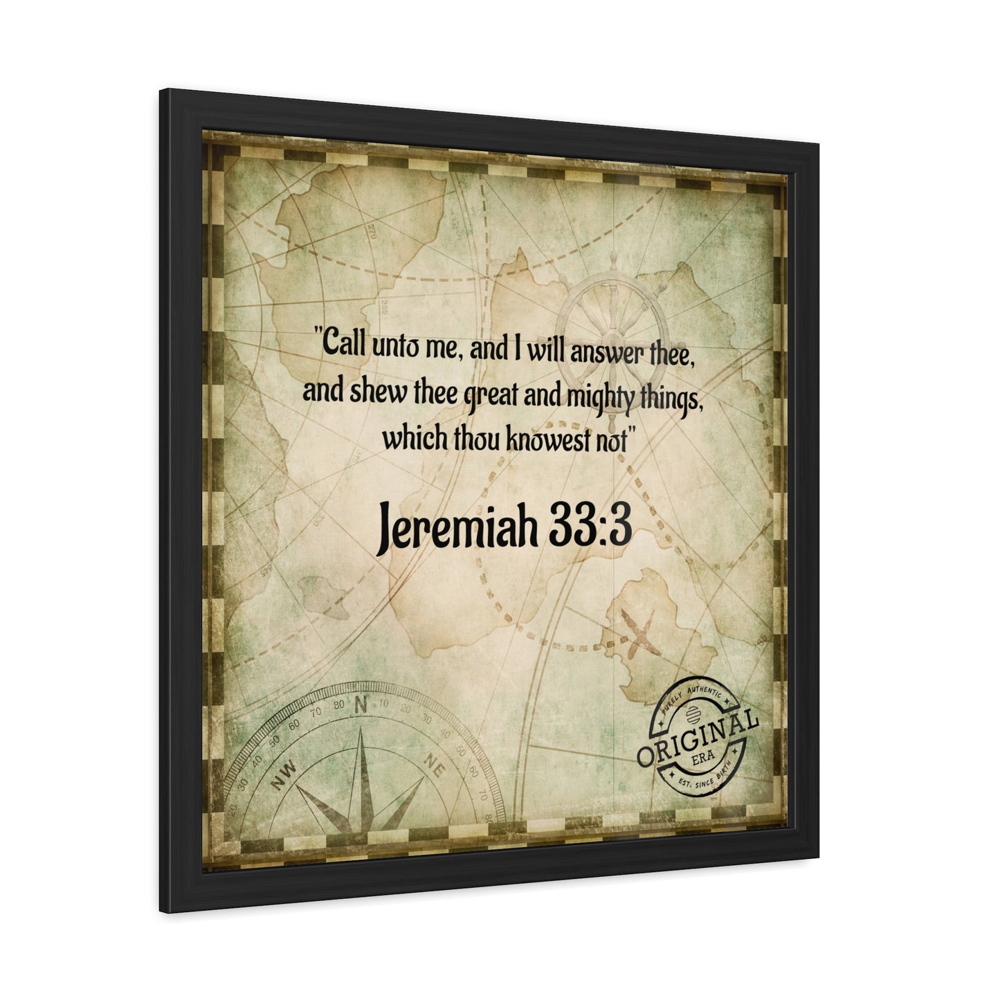 Jeremiah 33:3 Framed Poster — Inspirational Scripture Wall Art