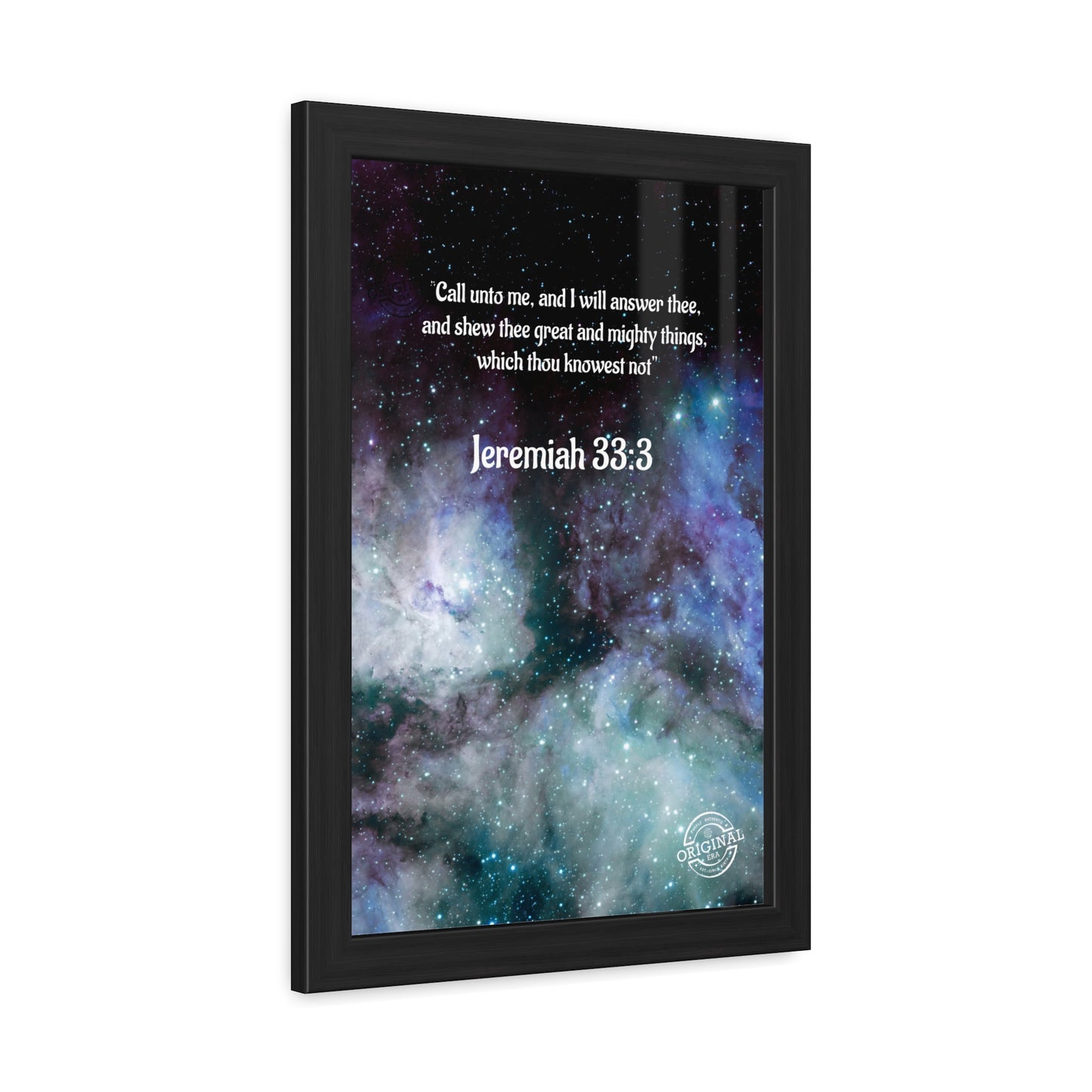 Jeremiah 33:3 Framed Poster — Inspirational Scripture Wall Art