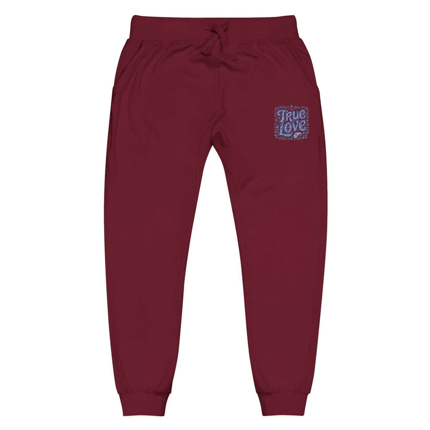 Embroidered 'True Love' Fleece Sweatpants