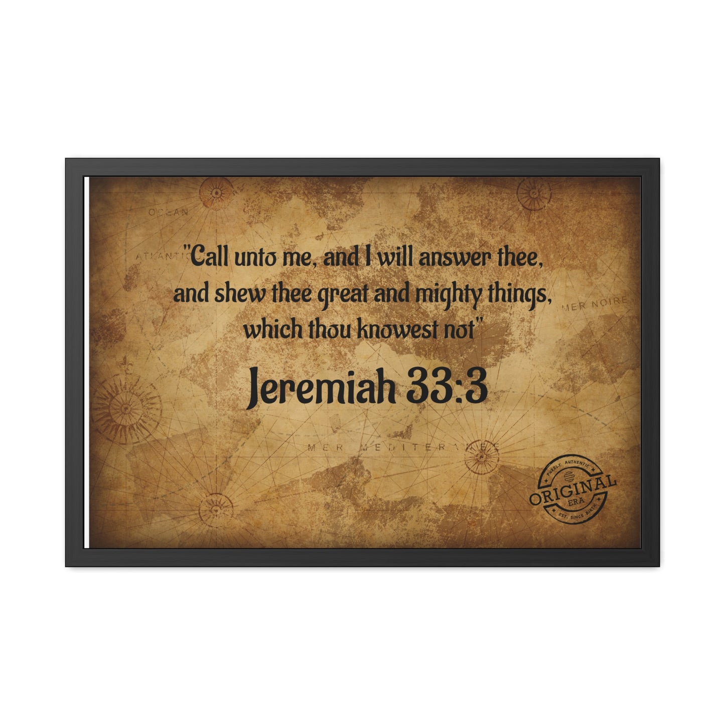 Jeremiah 33:3 Framed Poster — Inspirational Scripture Wall Art
