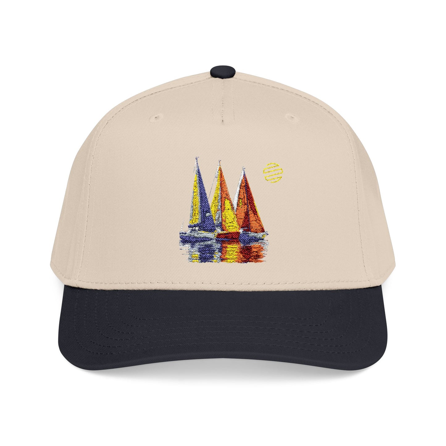 Sailboat Embroidered Baseball Cap – Nautical Summer Sun Hat