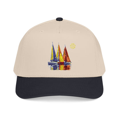 Sailboat Embroidered Baseball Cap – Nautical Summer Sun Hat