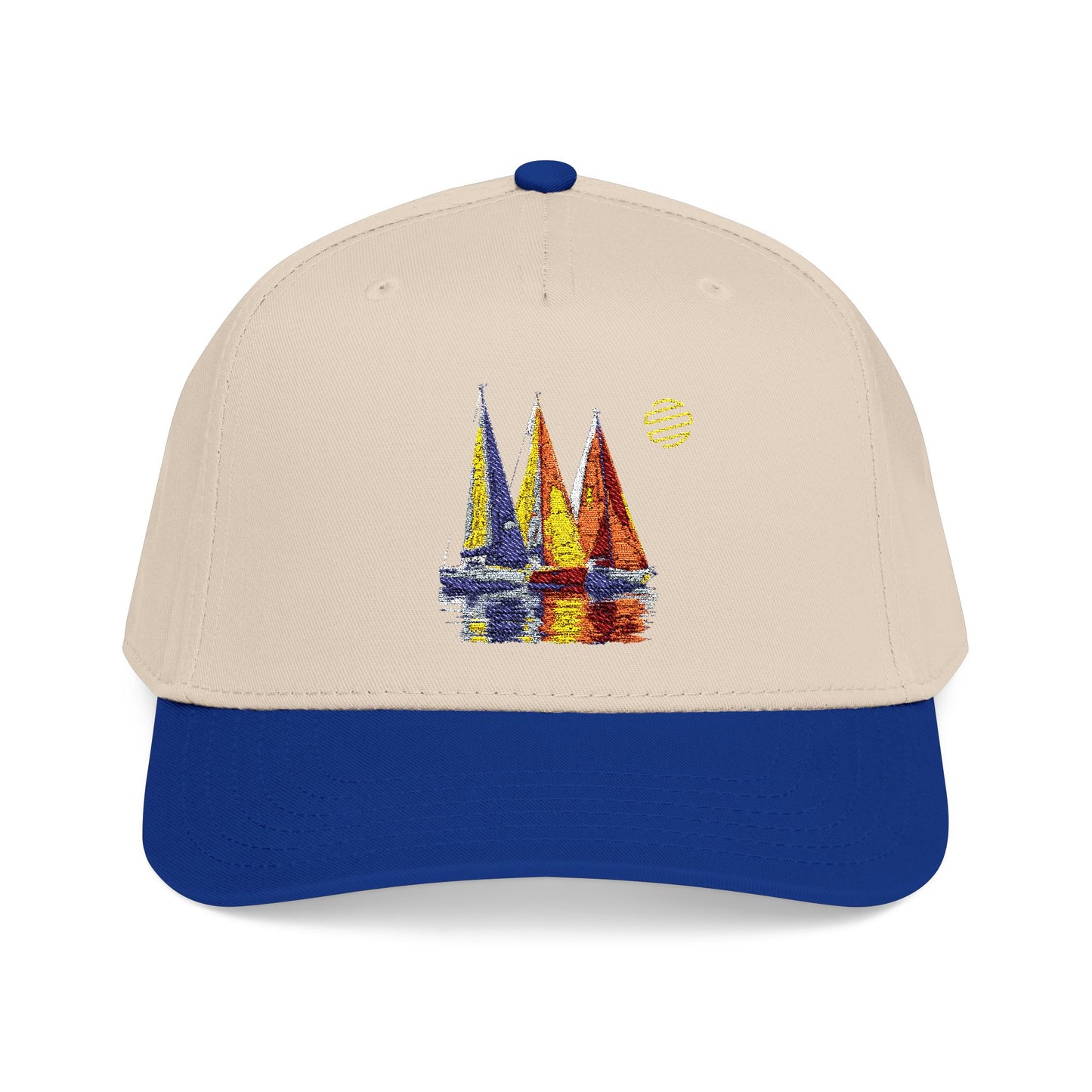 Sailboat Embroidered Baseball Cap – Nautical Summer Sun Hat