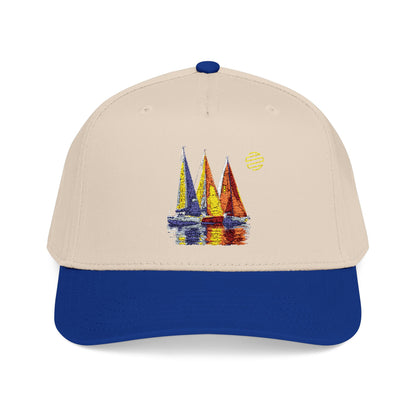 Sailboat Embroidered Baseball Cap – Nautical Summer Sun Hat