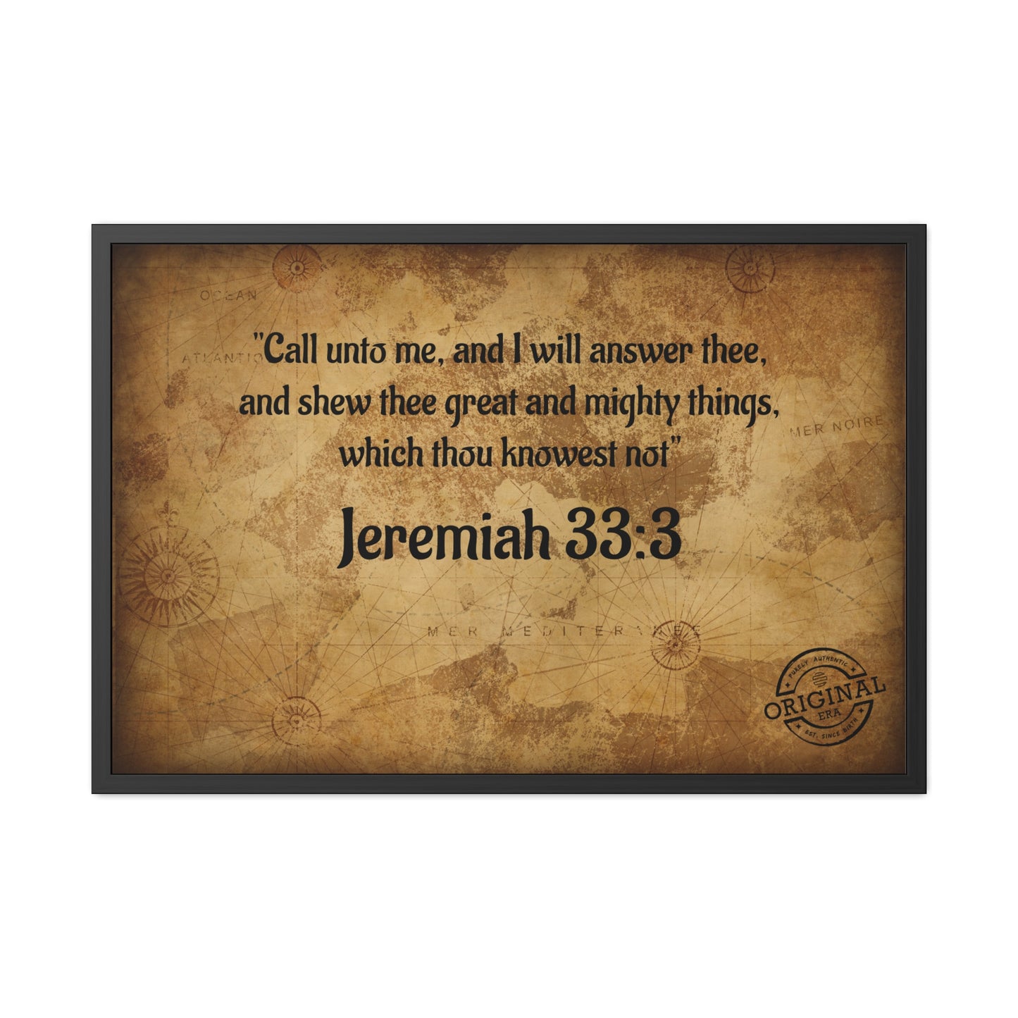 Jeremiah 33:3 Framed Poster — Inspirational Scripture Wall Art