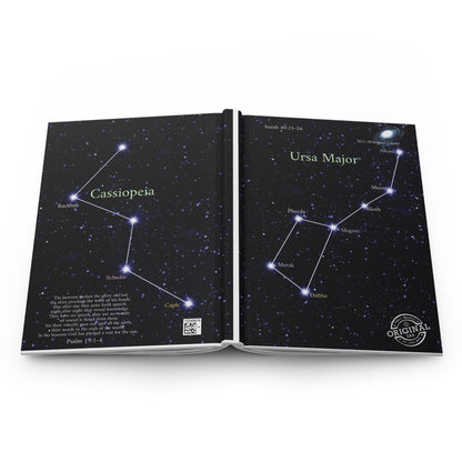 Constellation Hardcover Journal — Ursa Major & Cassiopeia Star Map Notebook
