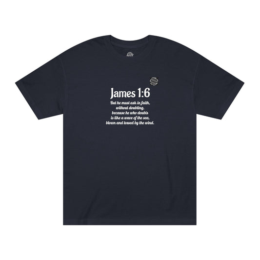 Faith Over Fear T-Shirt — Jesus Walking on Water Matthew 14:22-33 & James 1:6 Christian Tee