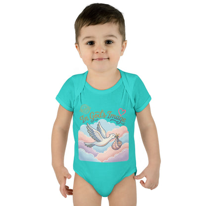 Infant Bodysuit — "In God's Image" Stork Baby Onesie