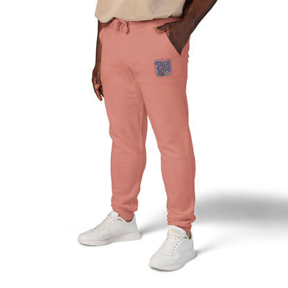 Embroidered 'True Love' Fleece Sweatpants
