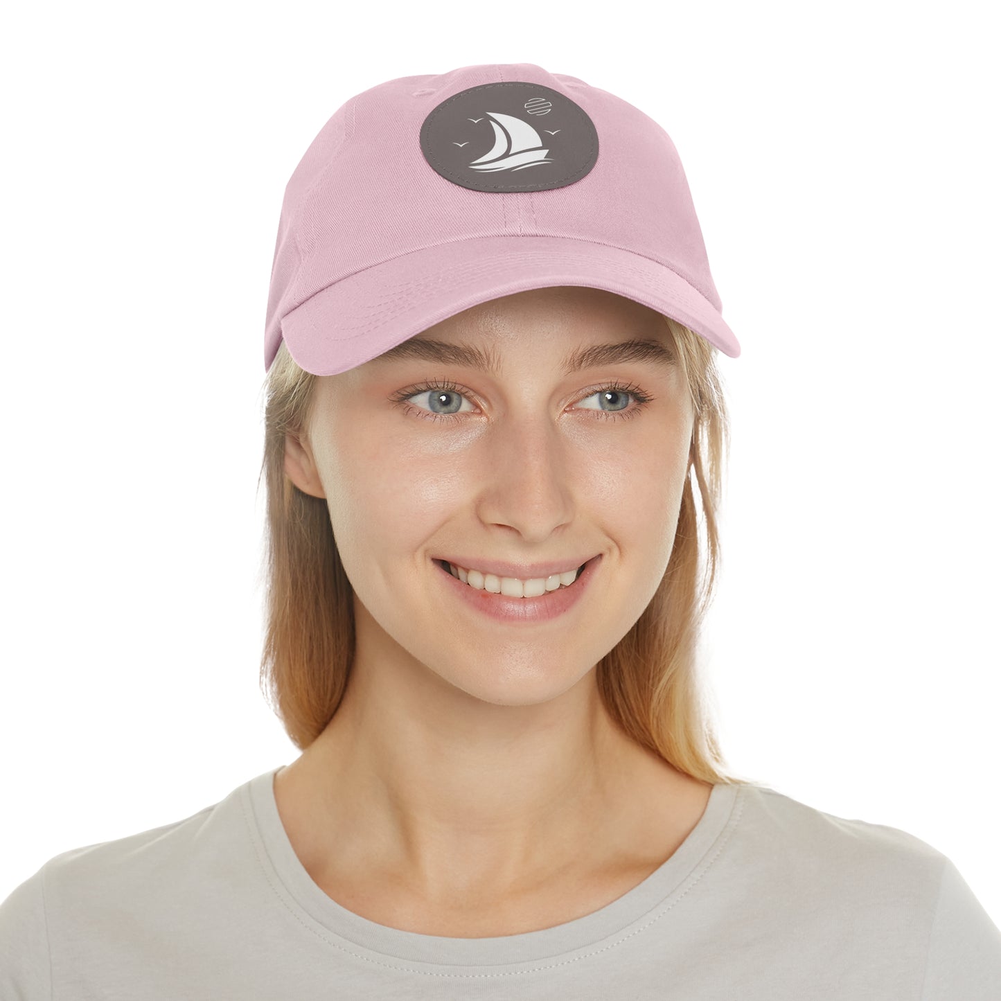 Set For Sail Leather Patch Dad Hat — Nautical Baseball Cap