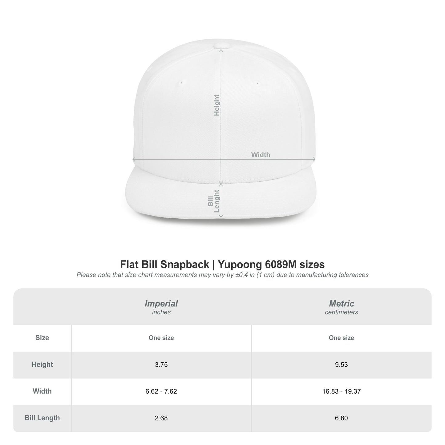 Snapback Hat — Blue Wave Japanese Art Flat-Bill Cap