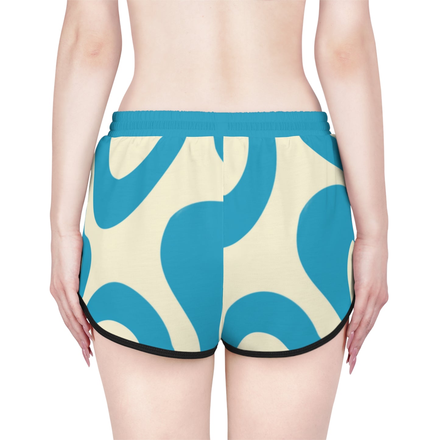 Women's Retro Blue Wave Relaxed Shorts