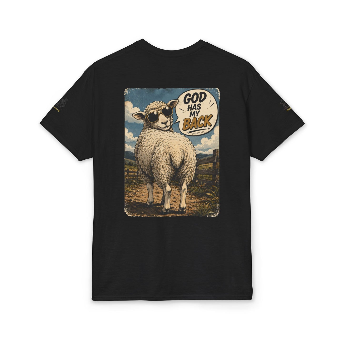 Lost & Found Sheep Graphic T-Shirt — “God Has My Back” Humble Collection