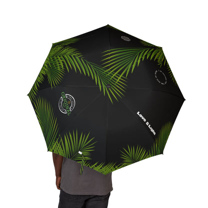 Stylish Foldable Umbrella, Tropical Palm Print Canopy, Lightweight Travel Umbrella, Rainy Day Gear, Gift for Nature Lovers