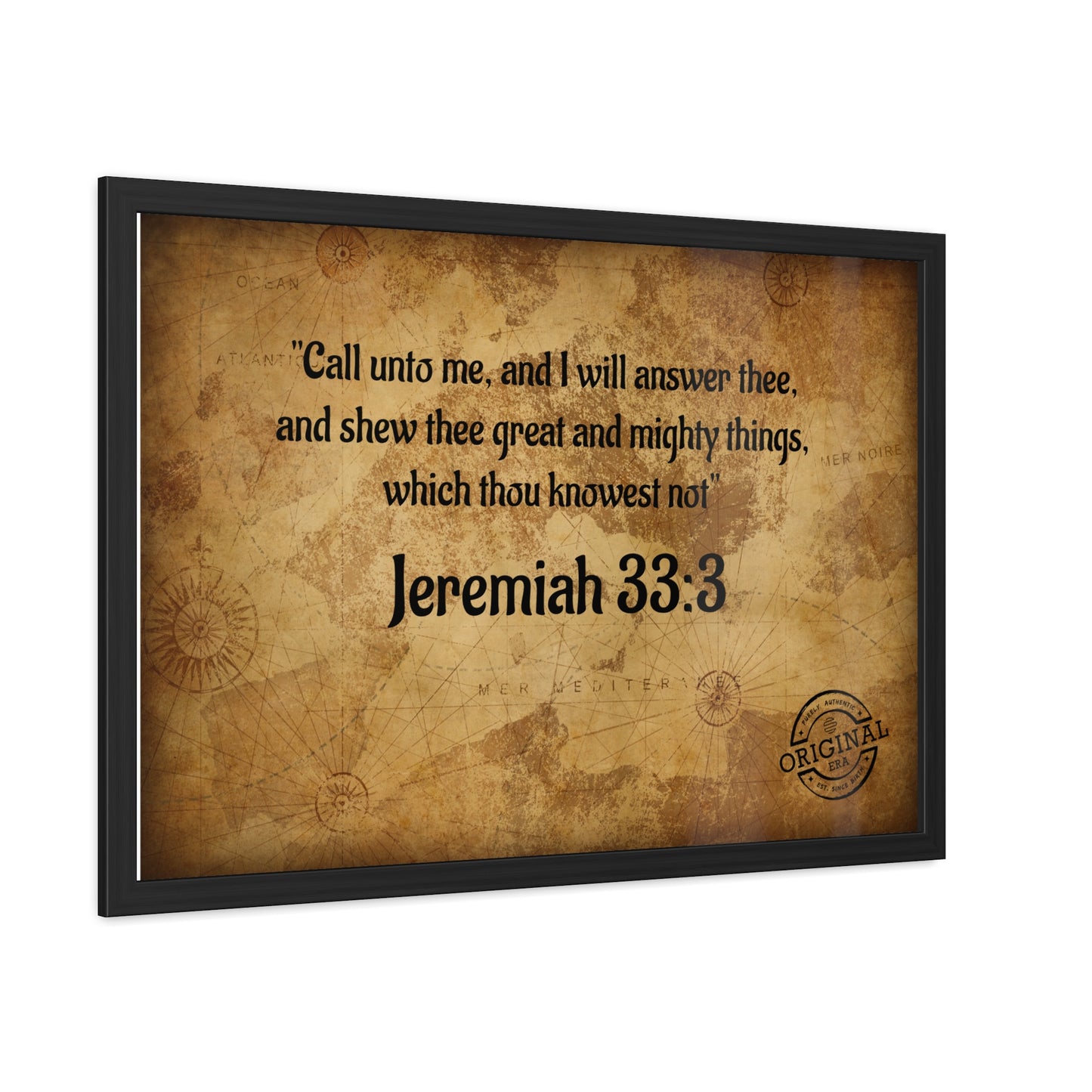 Jeremiah 33:3 Framed Poster — Inspirational Scripture Wall Art