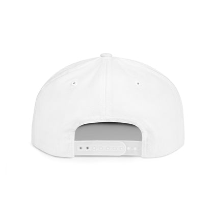 Snapback Hat — Blue Wave Japanese Art Flat-Bill Cap
