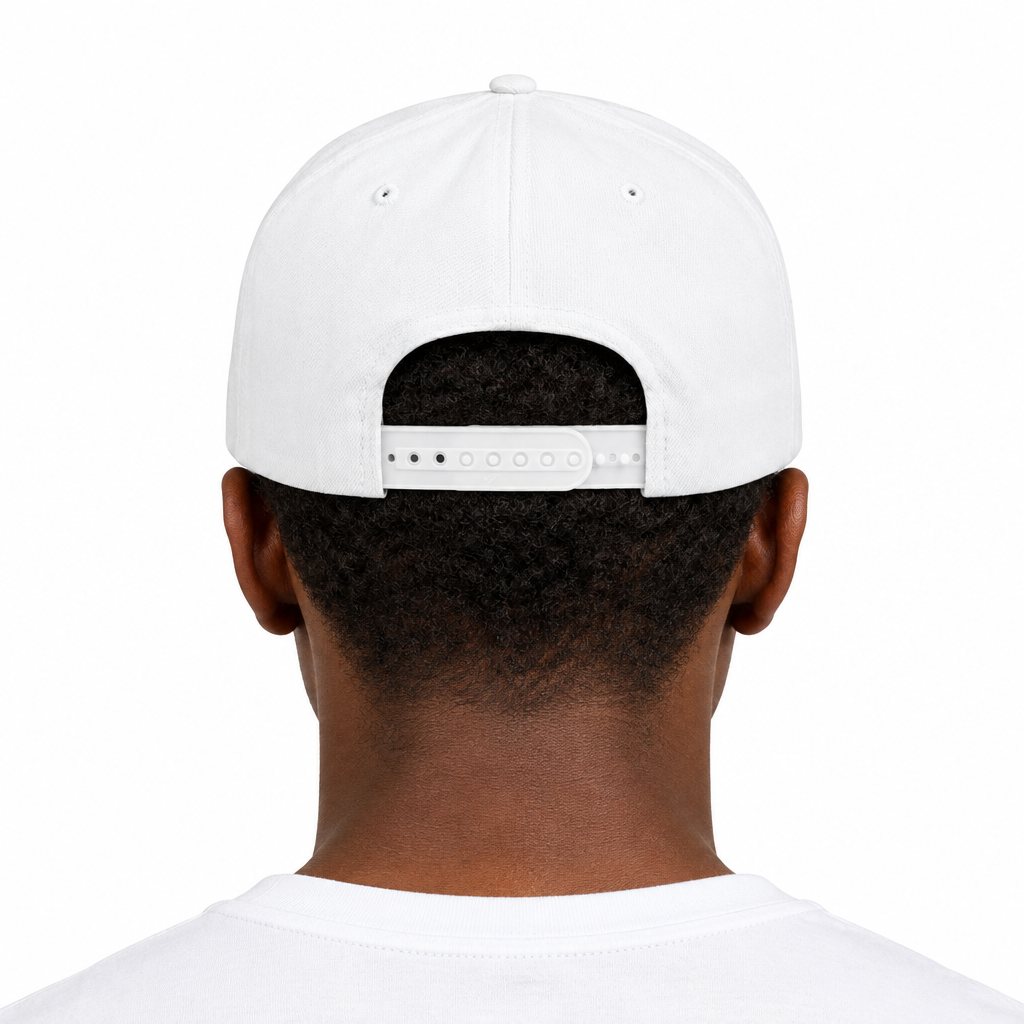 Snapback Hat — Blue Wave Japanese Art Flat-Bill Cap