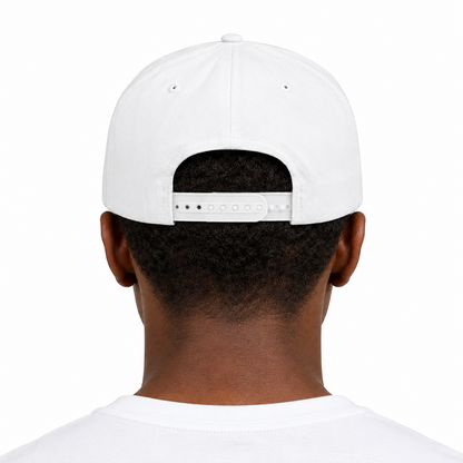 Snapback Hat — Blue Wave Japanese Art Flat-Bill Cap