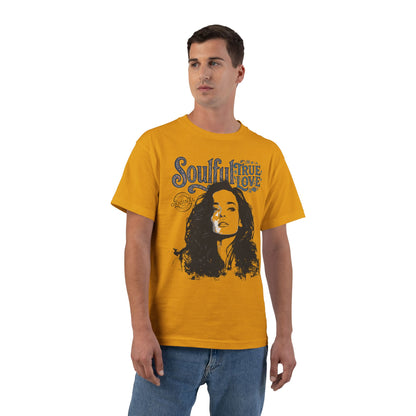 Soulful True Love Portrait T-Shirt — Romantic Couple Graphic Tee