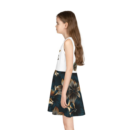 Girls' Peacock Hope Sundress — Floral Tank Dress for Kids
