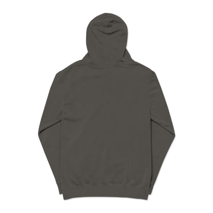 Embroidered Swan Graphic Hoodie — Vintage Pigment-Dyed