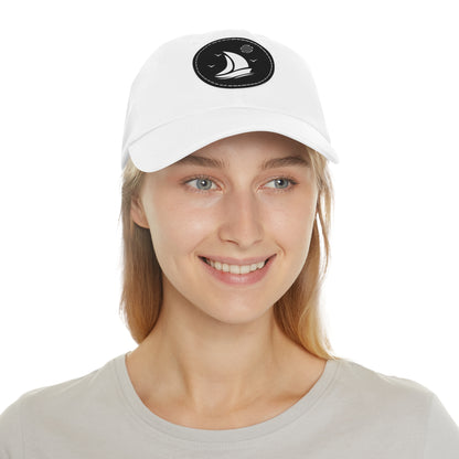 Set For Sail Leather Patch Dad Hat — Nautical Baseball Cap