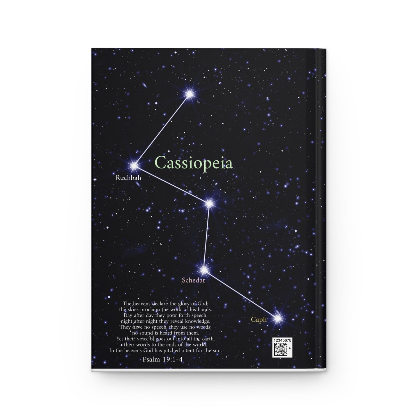Constellation Hardcover Journal — Ursa Major & Cassiopeia Star Map Notebook